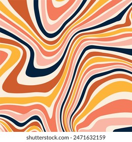 Psychedelic wavy lines.waves print background, Multicolored wallpaper. liquid marble Pattern for creating artworks and prints. seamless pattern.Marble acrylic swirl pattern.eps 10.
