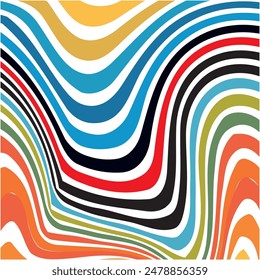 Psychedelic wavy lines.waves print background, Multicolored wallpaper graphic design. liquid marble seamless pattern.Marble acrylic swirl pattern.