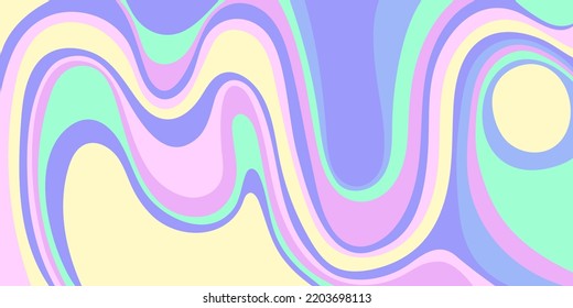 Psychedelic Y2k Background 2000 Vector Illustration Stock Vector 