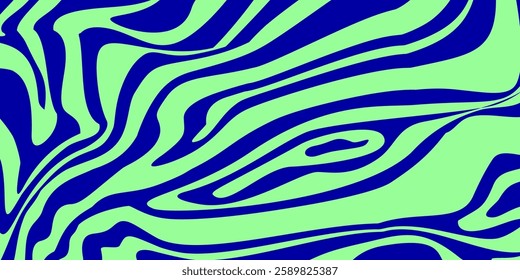Psychedelic y2k wave background. Retro fun print bright psychedelic. Y2K marble wave wallpaper. Vector illustration