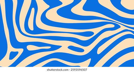 Psychedelic y2k wave background. Retro fun print bright psychedelic. Y2K marble wave wallpaper. Vector illustration
