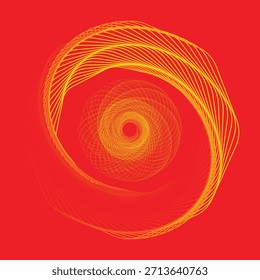 Psychedelic Yellow Spiral Infinite Abstract spiral retro color