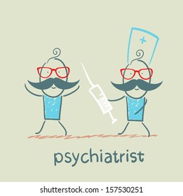 Psychiatrist catches up with the syringe for patient