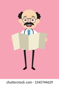 Psychiatrist - Holding a Folded Paper Banner