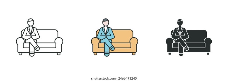 psychiatrist Icon. Medical or Healthcare theme symbol vector illustration isolated on white background