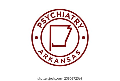 Psychiatry arkansas logo design. therapy vector logo.	
