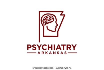 Psychiatry arkansas logo design. therapy vector logo.	
