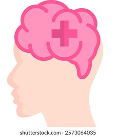Psychiatry Icon Flat Vector Illustration