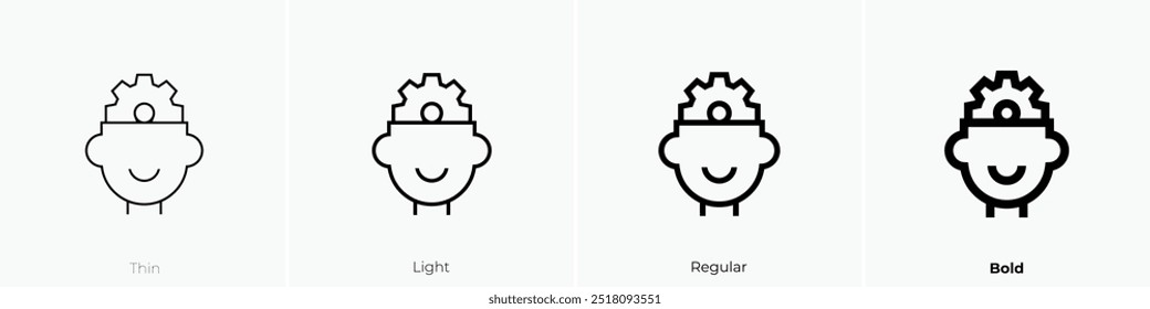 Psychiatry icon. Thin, Light Regular And Bold style design isolated on white background