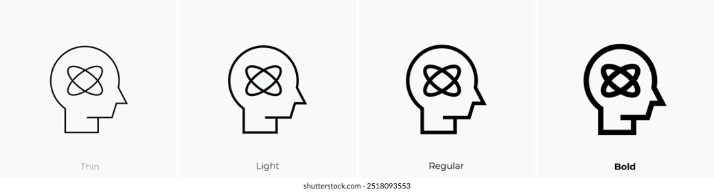 Psychiatry icon. Thin, Light Regular And Bold style design isolated on white background