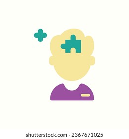 psychiatry, mental health flat icon, isolated hospital icon in light background, perfect for website, blog, logo, graphic design, social media, UI, mobile app