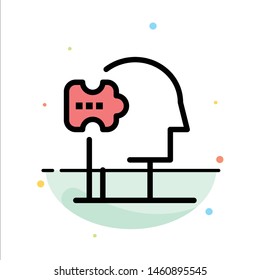 Psychiatry, Psychology, Solution, Solutions Abstract Flat Color Icon Template. Vector Icon Template background