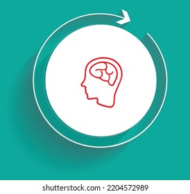 Psychiatry Treatment Recovery Plan Icon Vector Design