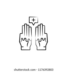 Psychic surgery icon. Element of mad science icon for mobile concept and web apps. Hand drawn Psychic surgery icon can be used for web and mobile