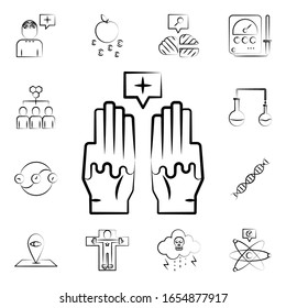 Psychic surgery icon. Mad science icons universal set for web and mobile
