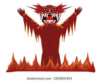 Psychical problems such as phobia psychosis schizophrenia hallucinations vector concept illustration in flat trendy style, psychiatry and psychology allegory, man with monster from his head.