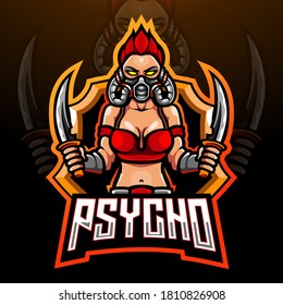 Psycho Esport Logo Mascot Design