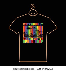 Psychobilly Rat Rod Custom Speed Shop T-Shirt