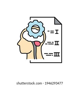 Psychobiology color line icon. Pictogram for web page, mobile app, promo. UI UX GUI design element. Editable stroke.