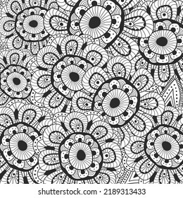 Psychodelic. Floral sketch decorative element. Abstract vector hand drawn doodle modern flower.