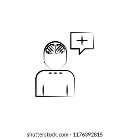 Psychogenesis icon. Element of mad science icon for mobile concept and web apps. Hand drawn Psychogenesis icon can be used for web and mobile