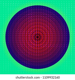 Psychological abstraction. Bright colorful abstract background. Smooth gradient with infinity of geometric figures. Vector cover for poster, card, annual report, magazine, website, banner design.