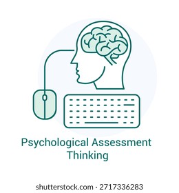 Icono de Vector de pensamiento de evaluación psicológica