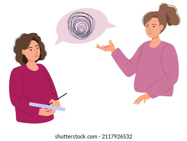 Concepto de asesoramiento psicológico. Ilustración del servicio de asistencia psicológica para vectores, concepto de asesoramiento psicoterapéutico