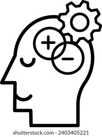 psychological customer segmentation icon vector sign