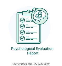 Icono de Vector de informe de evaluación psicológica