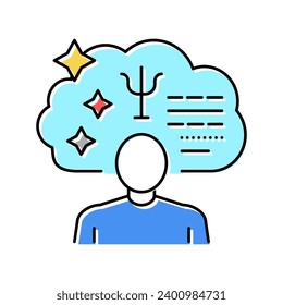 psychological expert color icon vector. psychological expert sign. isolated symbol illustration