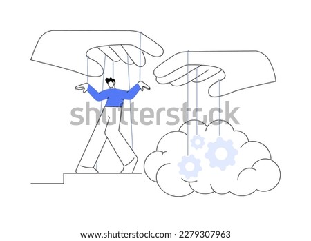 Psychological manipulation abstract concept vector illustration. Mental abuse, dark psychology, emotional blackmailing, social engineering, gaslight effect, brain manipulation abstract metaphor.