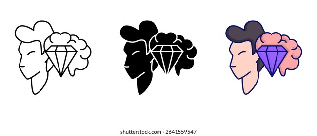 Psychological Needs icon represented by Psychological Needs icon Line, Filled, Color style.