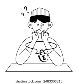 Psychological Problems Doodle Mini Illustrations