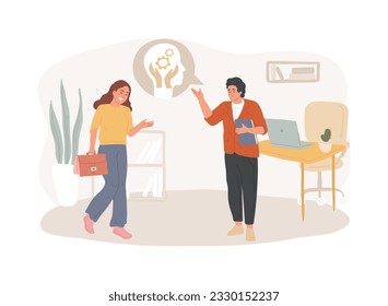 Psychological safety isolated concept vector illustration. Express yourself, negative consequences, status, career and reputation, employee safety, social anxiety, comfort vector concept.
