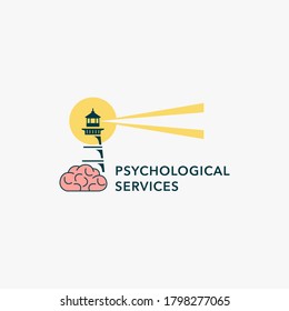 Psychological services logo. Vector illustration.