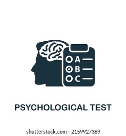 Psychological Test icon. Monochrome simple Psychology icon for templates, web design and infographics