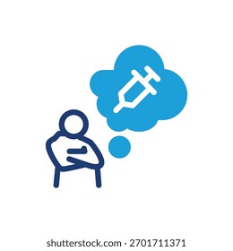 Diseño de Vector de icono de color de trauma psicológico bueno para el Web o el App móvil