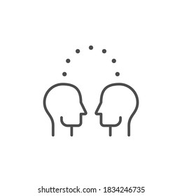 Psychologist And Client Line Outline Icon