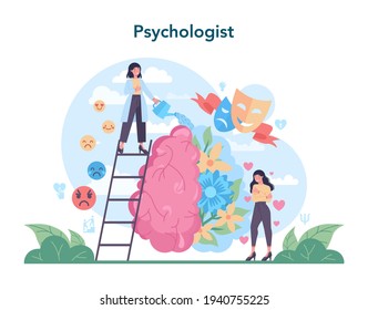 Psychologist concept. Mental health diagnostic. Doctor treating human