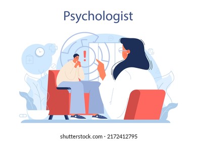 Psychologist Concept Mental Health Diagnostic Doctor Stock Vector ...