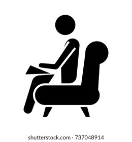 Psychologist - Consultant  Icon, Vector Illustration, Black Sign On Isolated Background