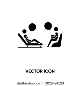 Psychologist Couch Vector Icon. Modern, Simple Flat Vector Illustration For Website Or Mobile App.Psychologist Or Psychotherapy Symbol, Logo Illustration. Pixel Perfect Vector Graphics	