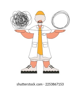 The psychologist doctor unpacks a tangle of thoughts. Help A person consumed by a sense of hopelessness and despair.