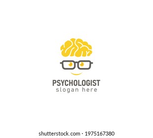 Psychologist geek logo sign design