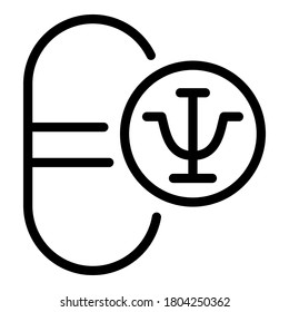 Icono de ayuda psicológica. Símbolo de ayuda psicológica de contorno icono vector de diseño web aislado en fondo blanco