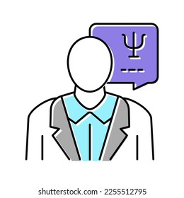 psychologist homecare service color icon vector. psychologist homecare service sign. isolated symbol illustration