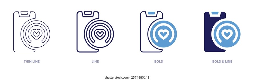 Psychologist icon in 4 different styles. Thin Line, Line, Bold, and Bold Line. Duotone style. Editable stroke.