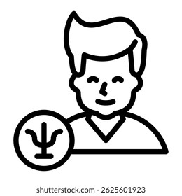 Psychologe Icon Element für Design