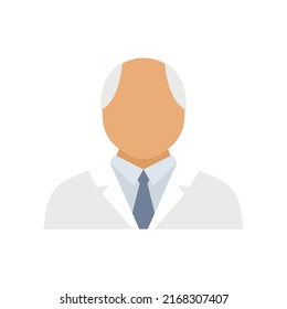Icono psicólogo. Ilustración plana del icono vector psicólogo aislado en fondo blanco